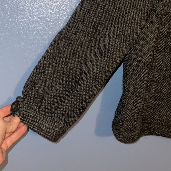 J Crew wool blend cropped pea coat.  Tweed. Size 10. Great condition!  B2 - Picture 2 of 5